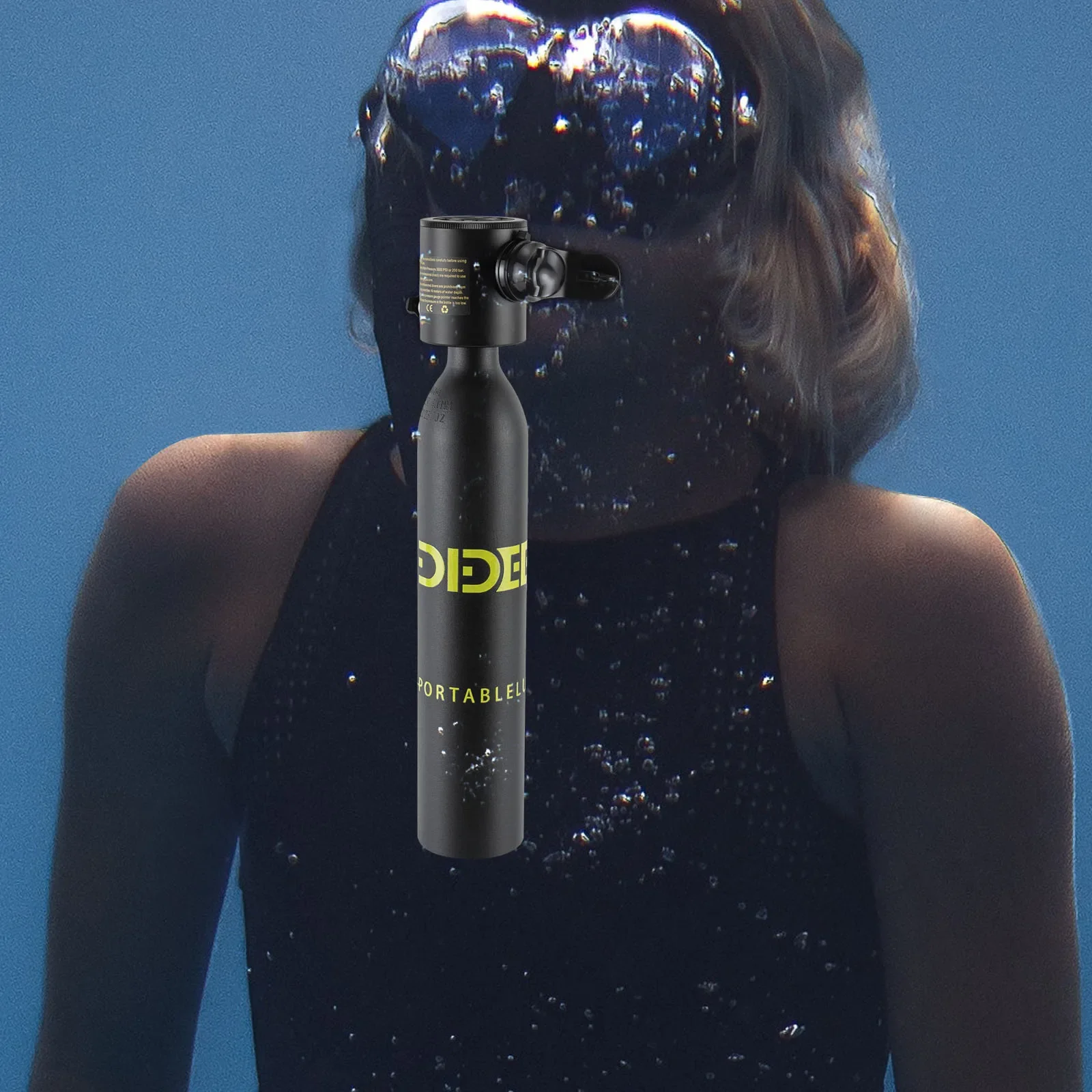 

500ML Mini Scuba Tank 0-300bar Dive Diving Equipment Underwater Breath Cylinder Oxygen Tank 5-10 Minutes Use Time