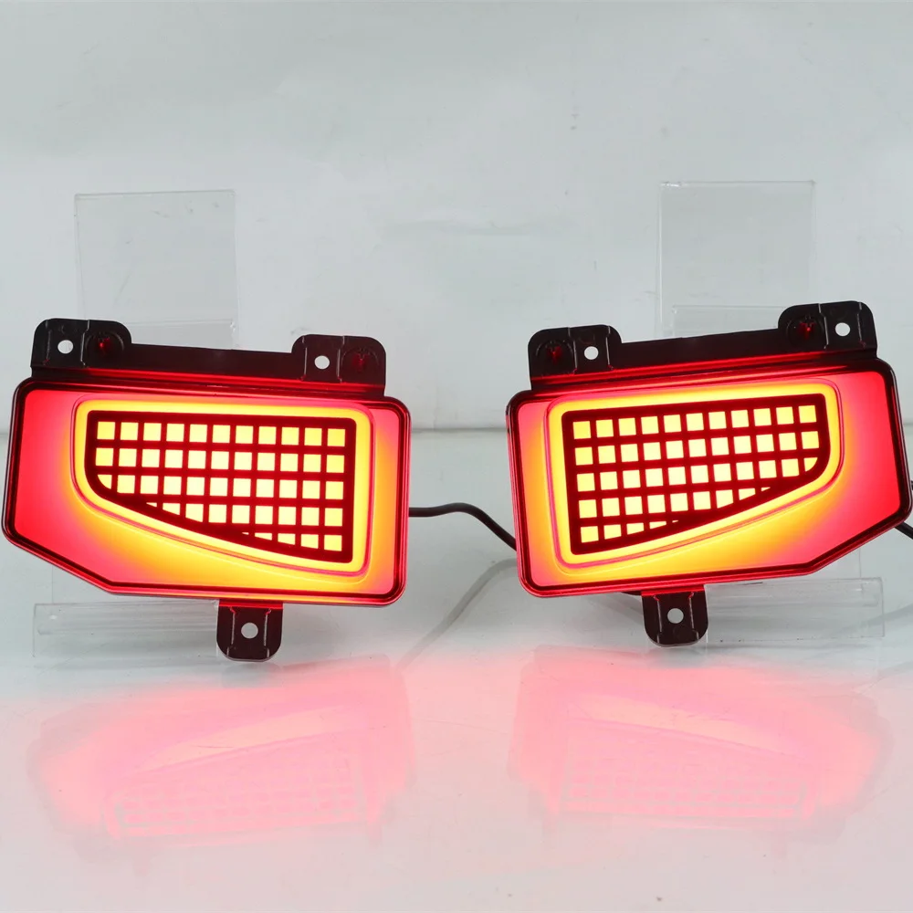 

July King Car Brake Lights for Jeep Gladiator 2020 2021 2022, LED Brake Light + Night DRL + Streamer Turn Signals, Start Scan