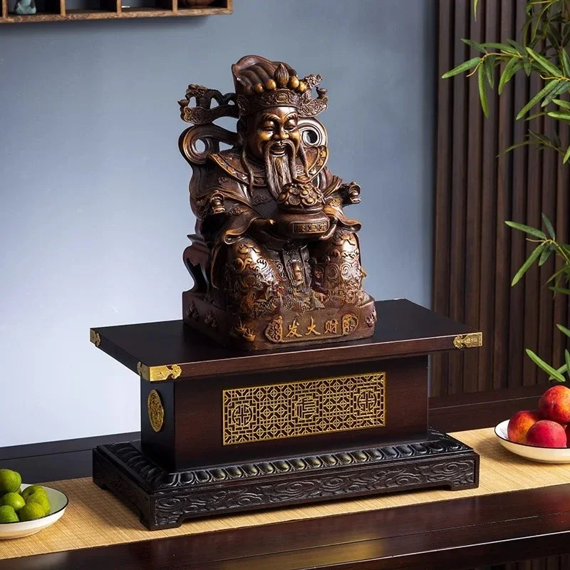 Y Buddha statue offering table base God of Wealth placement frame Shrine shrine cabinet Household Buddha offering table