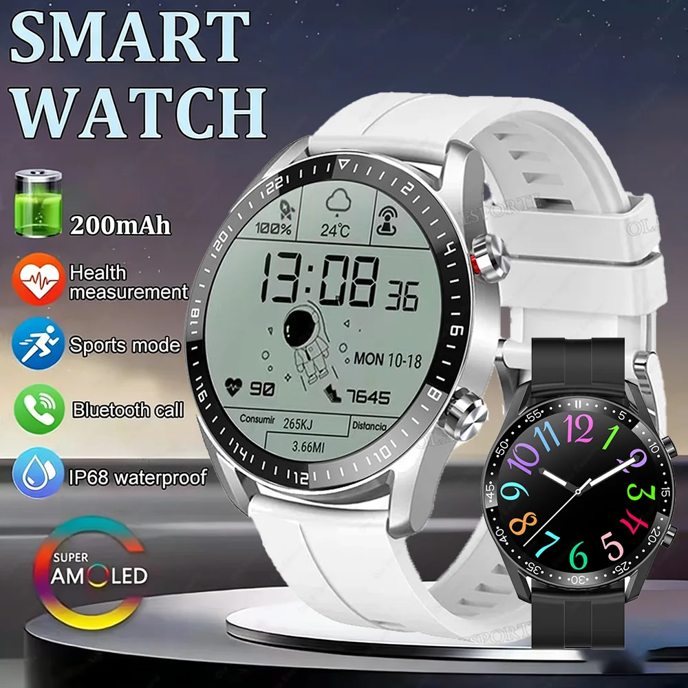 

Мужские и женские умные часы с Bluetooth-вызовами, мониторингом сердечного ритма, уровня кислорода в крови, сна, здоровья, GPS-трекингом, водонепроницаемые, для спорта