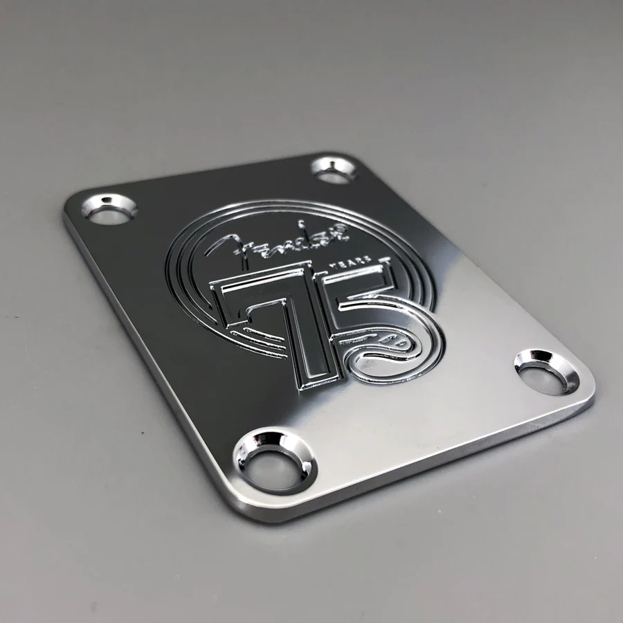 Electric Guitar Neck Plate Chrome Finish