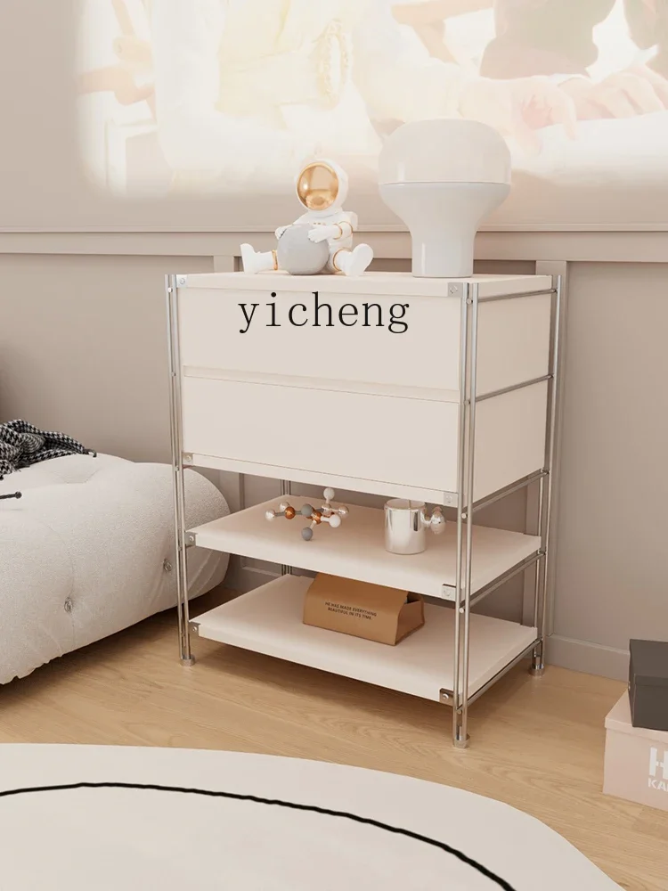 ZZZXL Art Magazine Cabinet White Modern Storage Shelf Storage Cabinet Floor