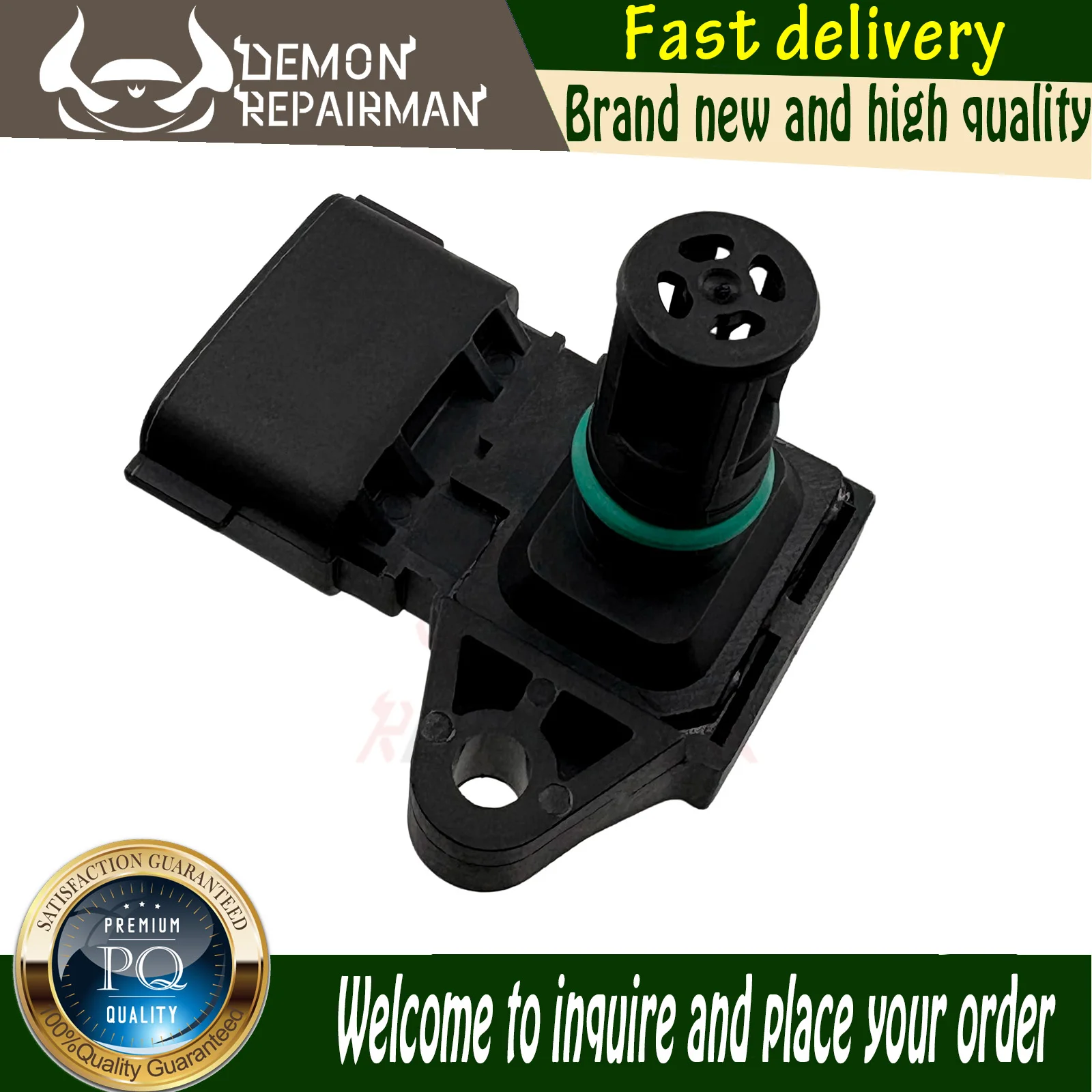 

4Pins Manifold Air Intake Pressure MAP Sensor Compatible with Dodge Ram2500 3500 4500 5500 6.7L 1904-486826 SU10581 68002437AA