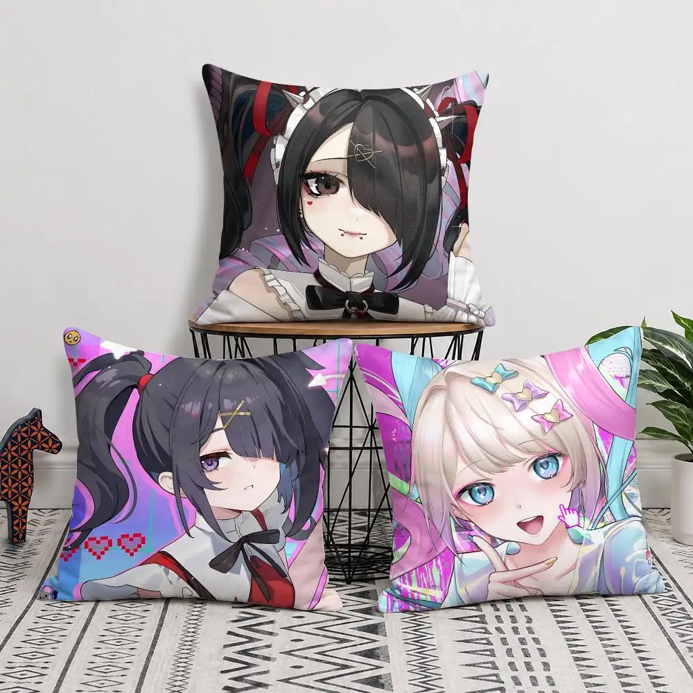 N-needy Girl Overload Cushion Cover Silky Short Plush Invisible Zipper Dustproof Sofa Pillow Case For Home Decor