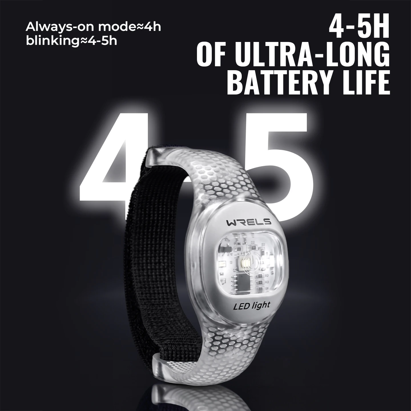 WRELS Arm Light Rechargeable LED Light Up Armband Waterproof Night Running Cycling Outdoor Safety Wristband Warning Light