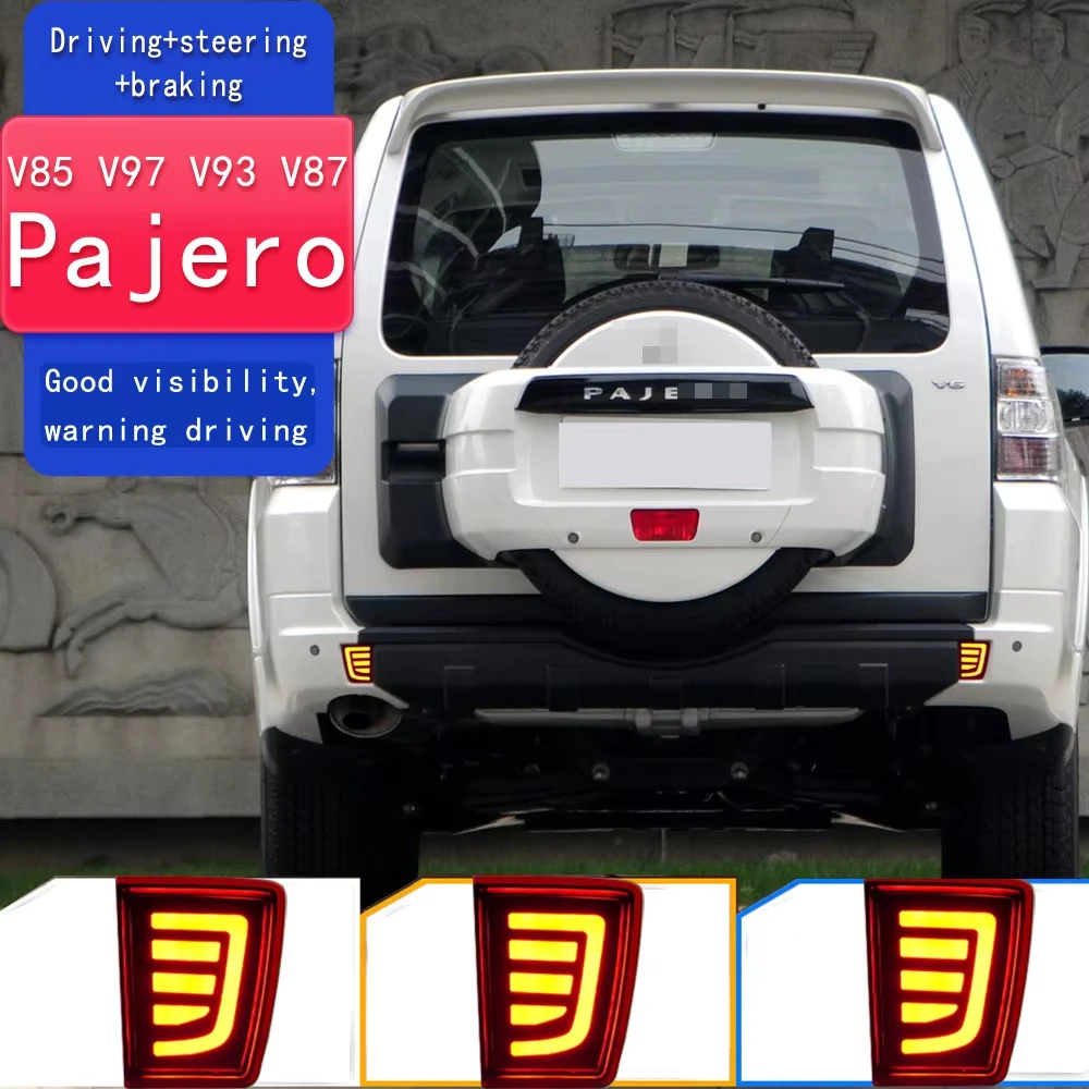 

Светодиодный отражатель заднего бампера для Mitsubishi Pajero Shogun V97 V98 V87 V93 V85 Montero 2007-2020 Задний тормозной указатель поворота автомобиля Ac