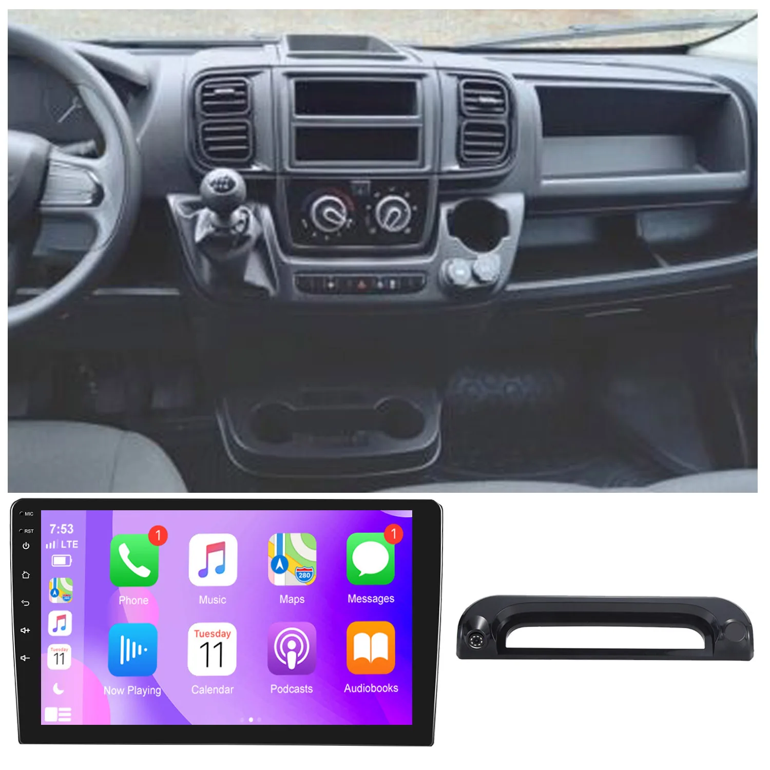 Wireless Carpaly GPS Android Car radio Navigation+HD Reverse camera For Citroen Jumper Fiat Ducato Peugeot Boxer Opel Movano-e C