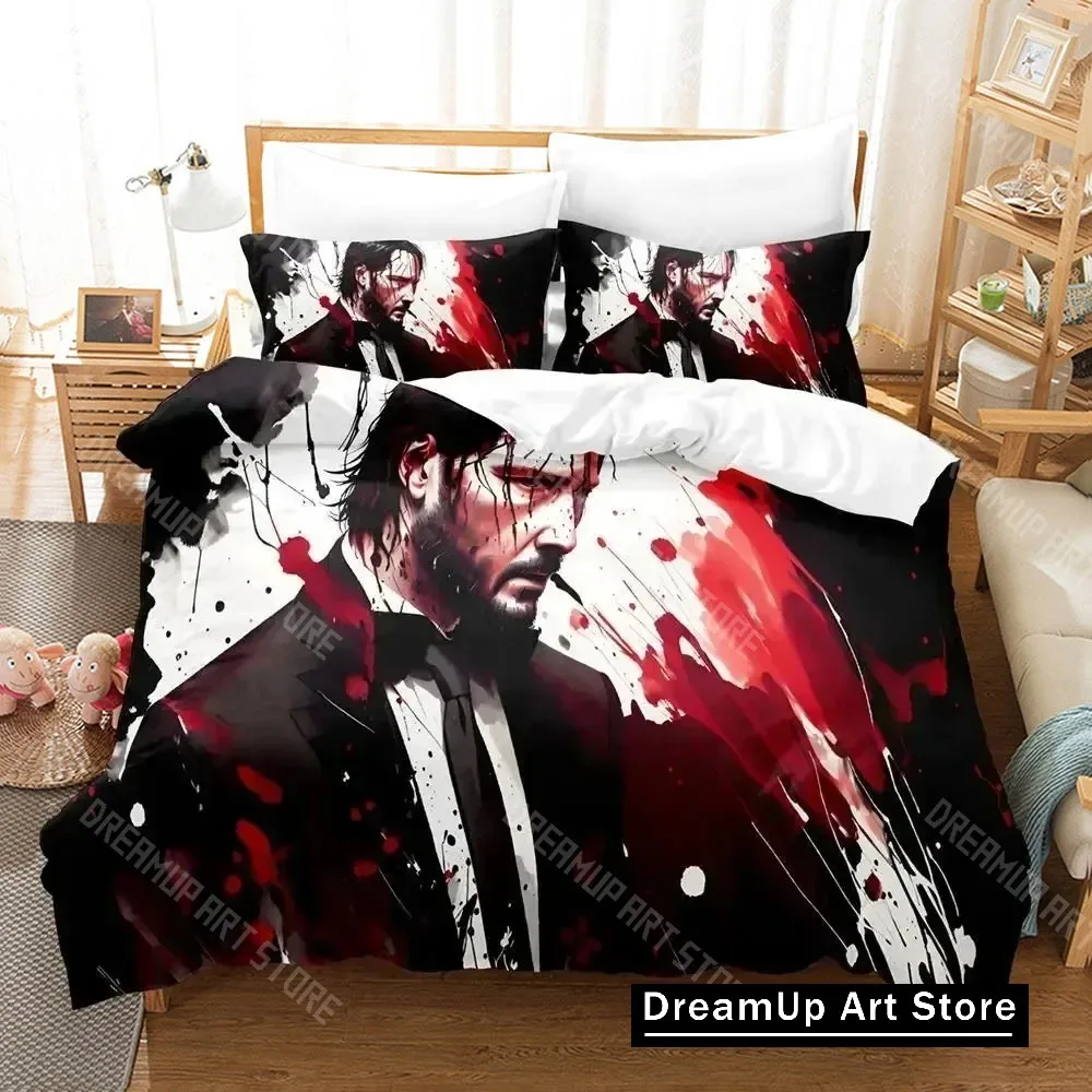 3D Print John Wick Bedding Set Duvet Cover Bed Set Quilt Cover Pillowcase Comforter king Queen Size Boys Adult Bedding Set