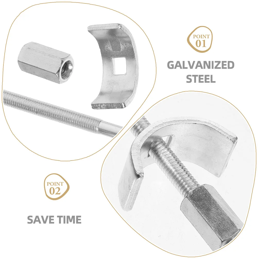 

10 Pcs Countertop Connectors 100mm Galvanized Steel Joint Hardware for Kitchen Worktop Table Top Joiner Fasteners