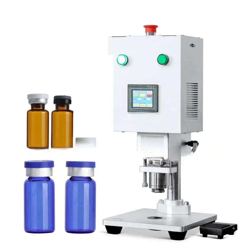 Hot sales ZONESUN ZS-YG80D Semi-automatic Electric Desktop Aluminum Plastic Cap Glass Vial Bottle Capping Machine