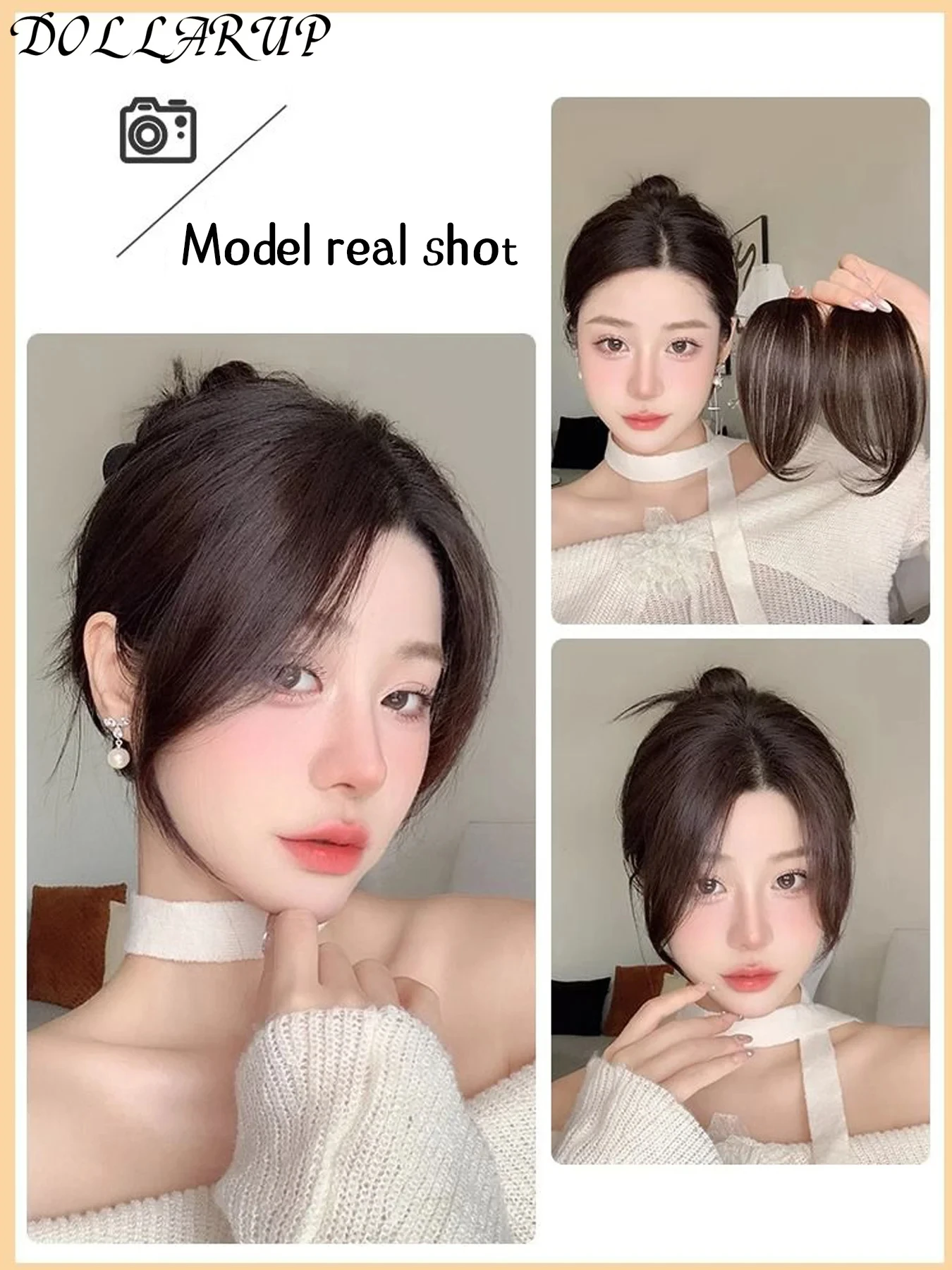 JKL وهمية الانفجارات الهوائية تصفيفة الشعر أداة مشبك شعر تمديد الشعر الاصطناعية شرابات وهمية شعر مستعار طبيعي المرأة كليب الانفجارات أداة شعر مستعار طبيعي #6