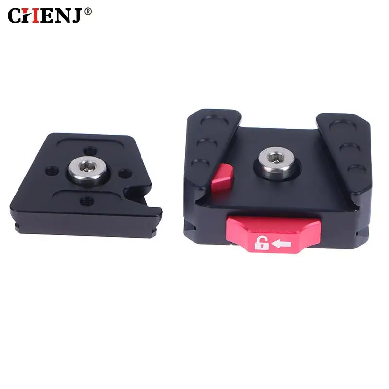 Quick Release Plate Clamp V-Lock Mount for DSLR Action Camera 38mm Tripod Adapter Mount Plate Board Shoulder Strap Clamp Adapter