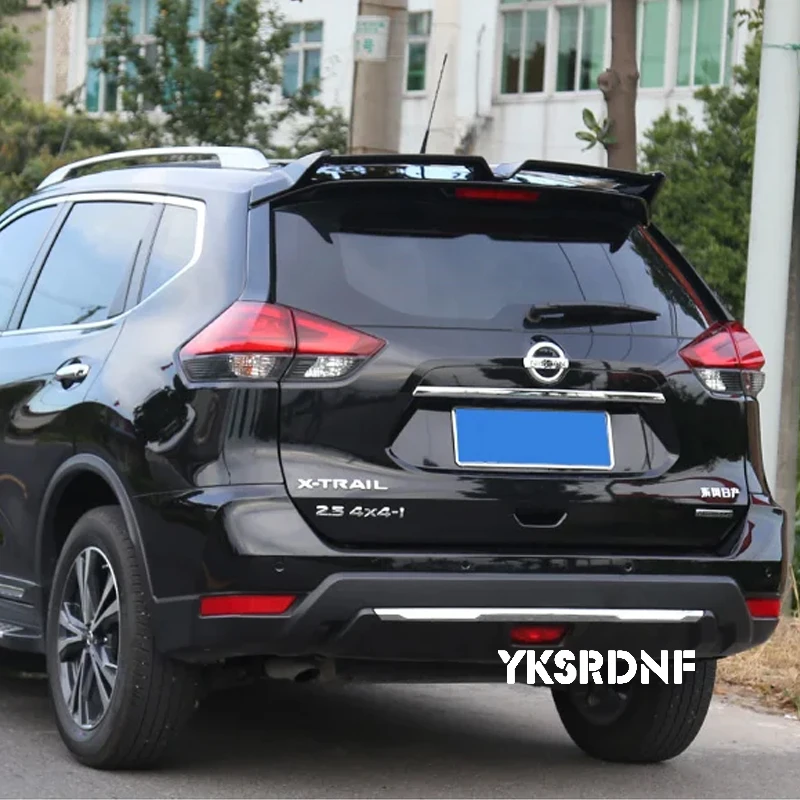 Car Styling ABS Plastic Unpainted Color Rear Roof Spoiler Trunk Boot Lip Wing For Nissan Rogue X-trail 2014-2019