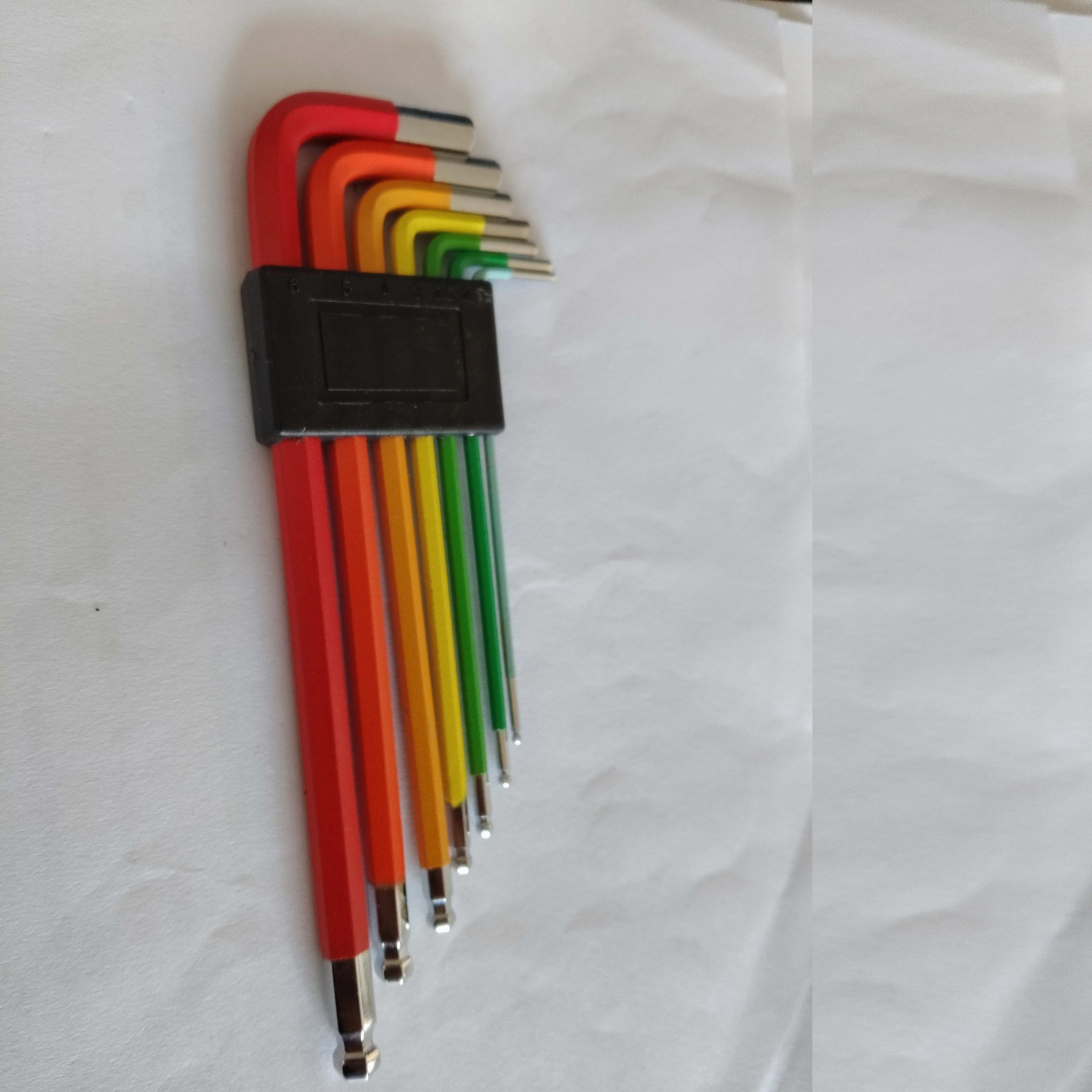 7Pcs Bike Hex Tool MTB Road Bike Repair Tool Kit Bicycle Colorful Hexagon Spanner Flat Ball Opening Wrench 1.5/2/2.5/3/4/5/6mm