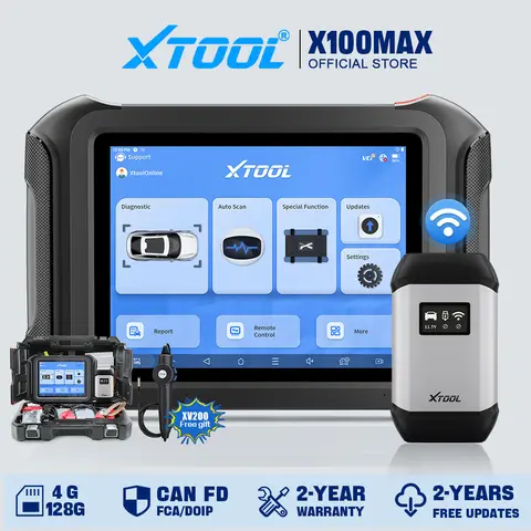 XTOOL X100 MAX Key Programmer With KC501 All Key Lost Car Diagnostic Tool 42+ Reset ECU Coding Update of X100 PAD3 Elite FCA