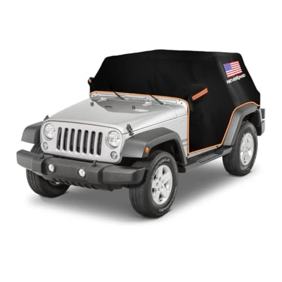 

Wrangler Cab Cover 007-05 Jeep Wrangler JK JL, Half Car Cover Waterproof Oxford with Reflective Strip, Sun Snowproof Cab Car Co