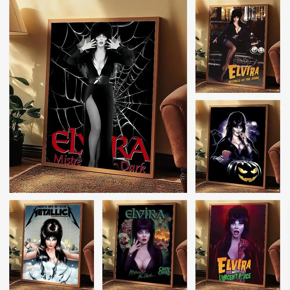 Elvira Mistress of the Dark Poster Aesthetic Wall Art Print for Living Room Bedroom Study Office Café Home Decor Stylish Gift