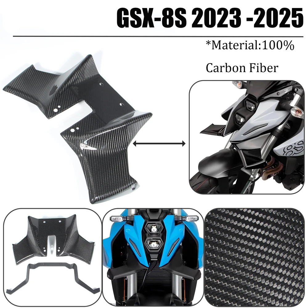 

For SUZUKI GSX-8S GSX8S GSX8S 2023 2024 GSX 8S 2025 Motorcycle Naked Front Spoiler Winglet Aerodynamic Wing Kit Spoiler