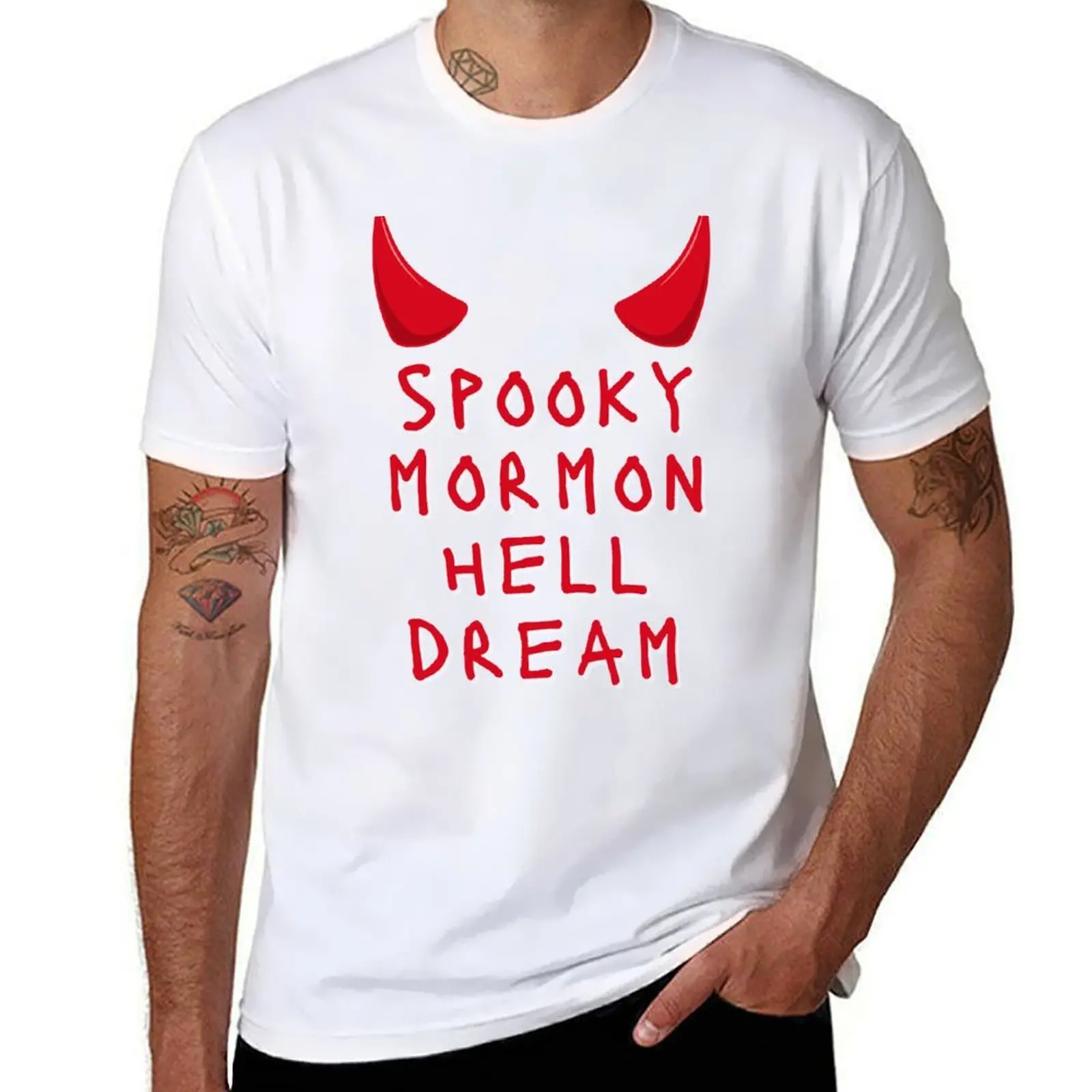 

Book Of Mormon Spooky Mormon Hell Dream T-Shirt cotton t shirts high quality t shirt men 100% cotton luxury brand T-Shirt