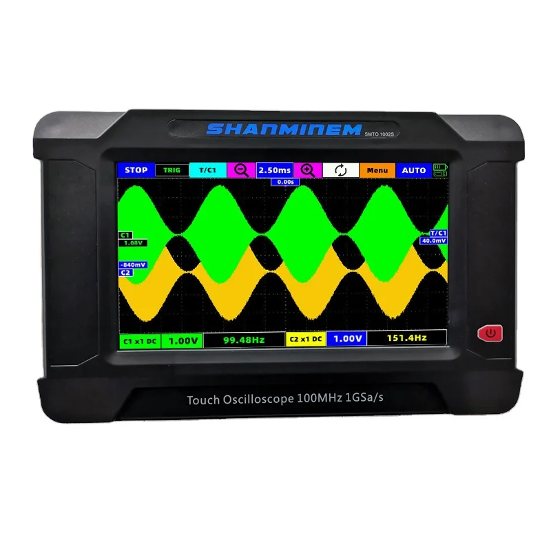 SMTO1002 1GMhz Oscilloscope 2 Channels Bandwidth 100MHz Osciloscopio