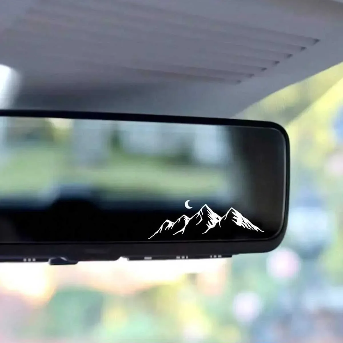 Mountains Rivers Bright Moons Vinyl Decal Sticker, Cute Mini Outdoor Stickers for Car Mirror Helmet Body Custom Styling Decor