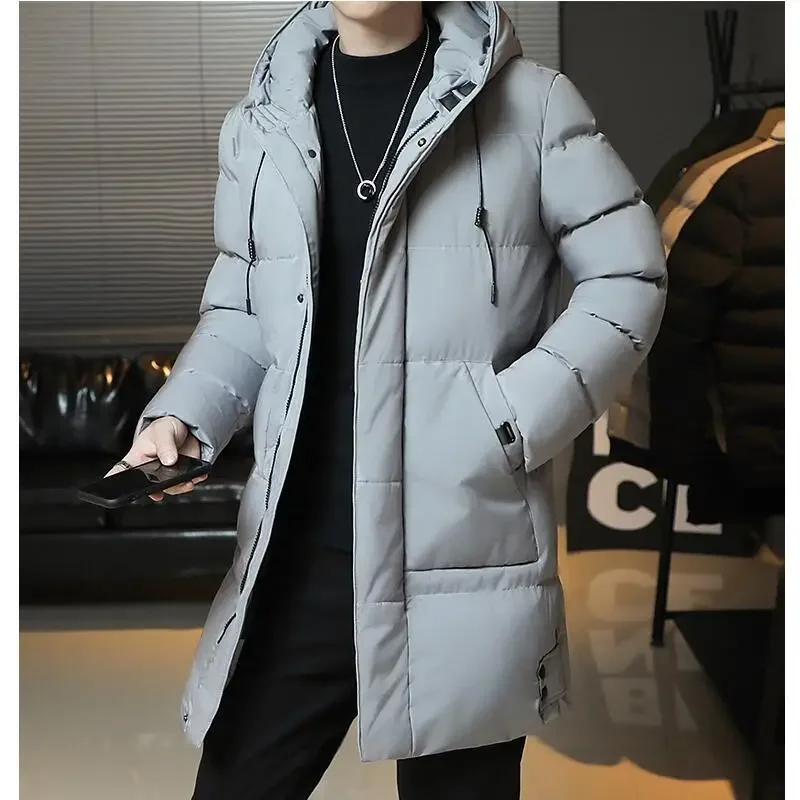 Parkas chauds plus épais vestes cintrées vestes longues décontractées en coton vêtements d'extérieur manteaux d'hiver vestes à capuche d'hiver nouveaux manteaux en duvet pour hommes