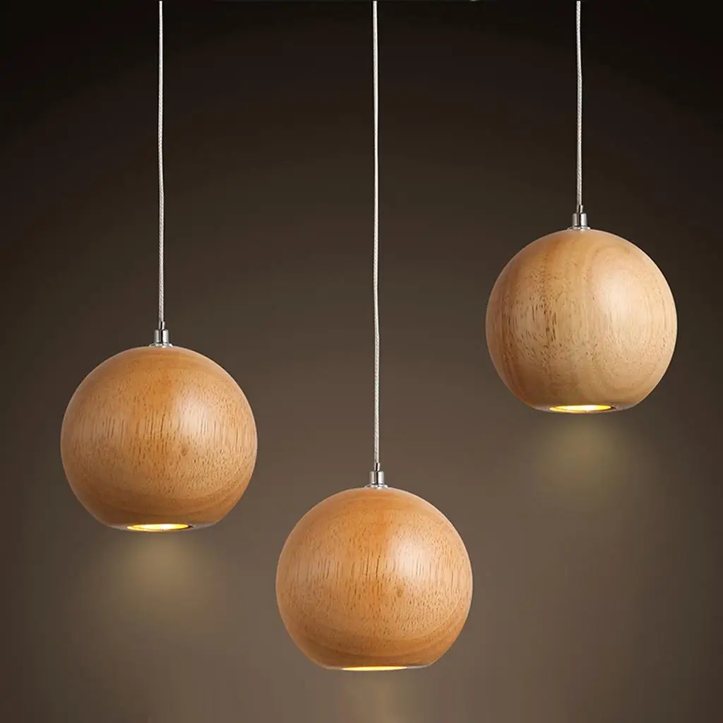 

Wooden Loft Ceiling Pendant Lamp Bar Decoration Chandelier Fixture