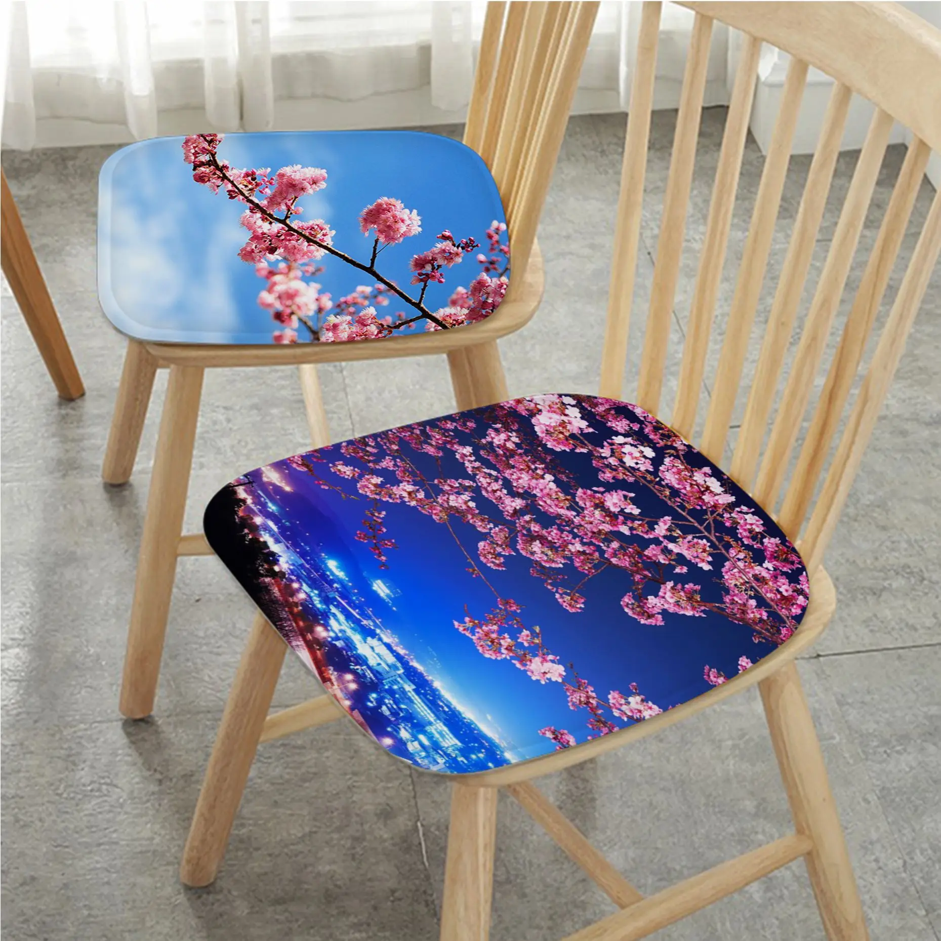 

Cherry Blossom Modern Minimalist Style Seat Pad Household Cushion Soft Plush Chair Mat Winter Office Bar Cushion Pads