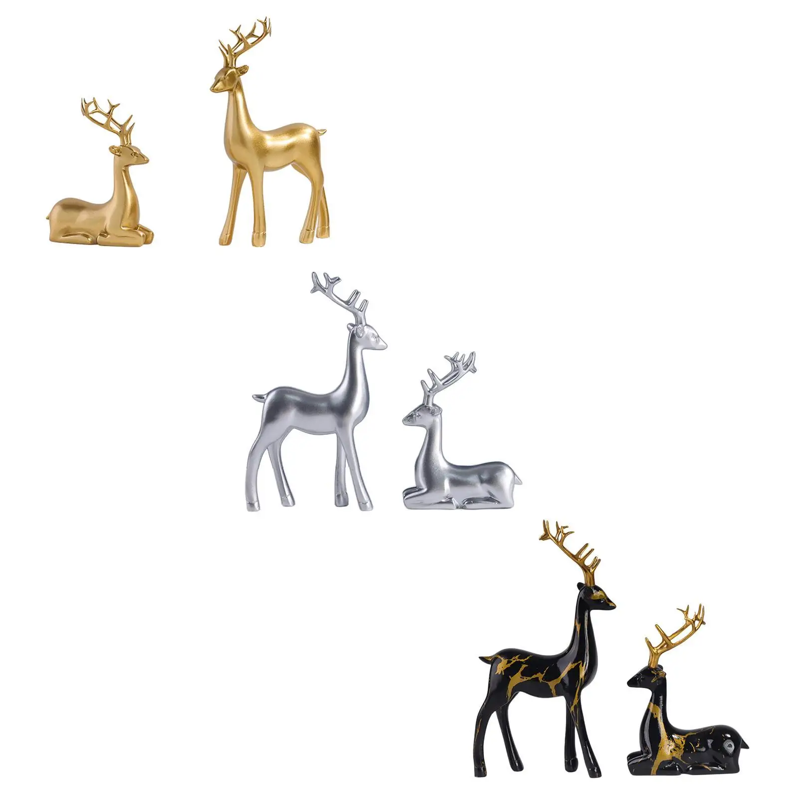 Reindeer Statue Creative Ornaments Deer Figurine for Bookshelf Desktop Decor