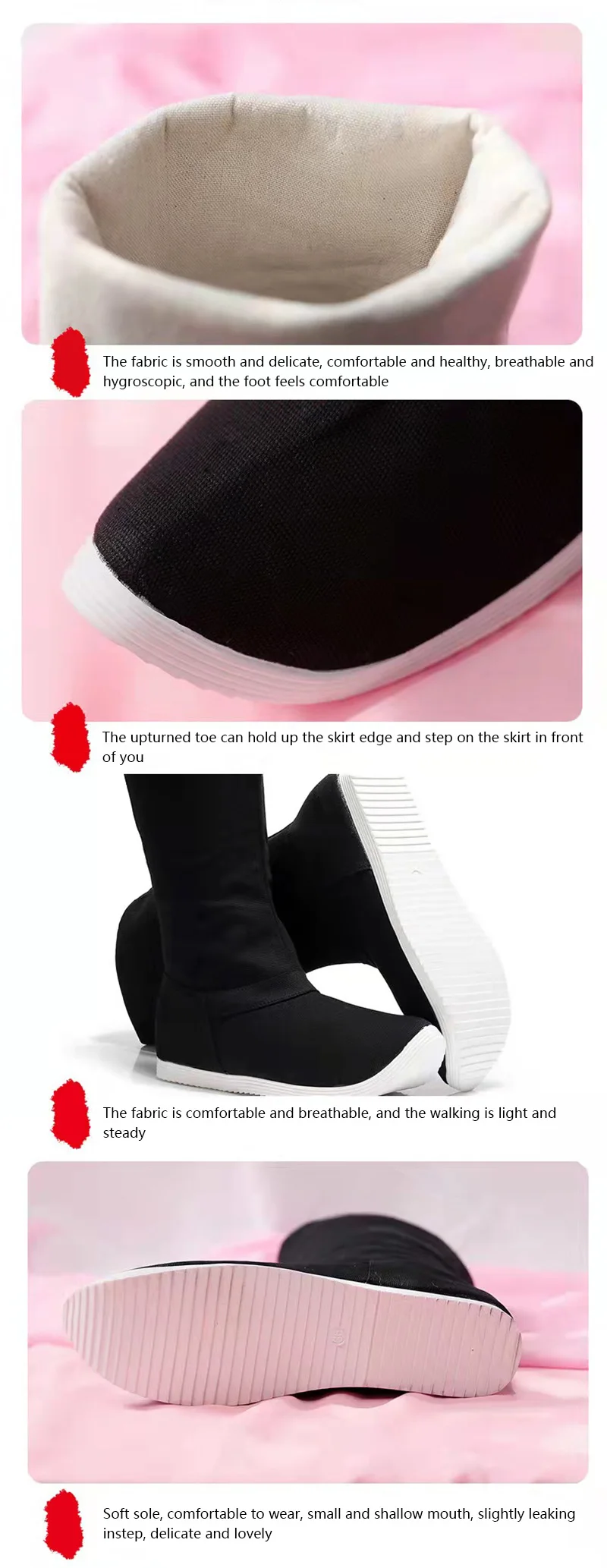 Auf Lager Anime Mod Oz U Shi LAN Wang und Wei W U Linie Cosplay Schuhe Männer Frauen Chinesischen Traditionellen Stil Hanfu Retro Tuch Stiefel – Detail 7