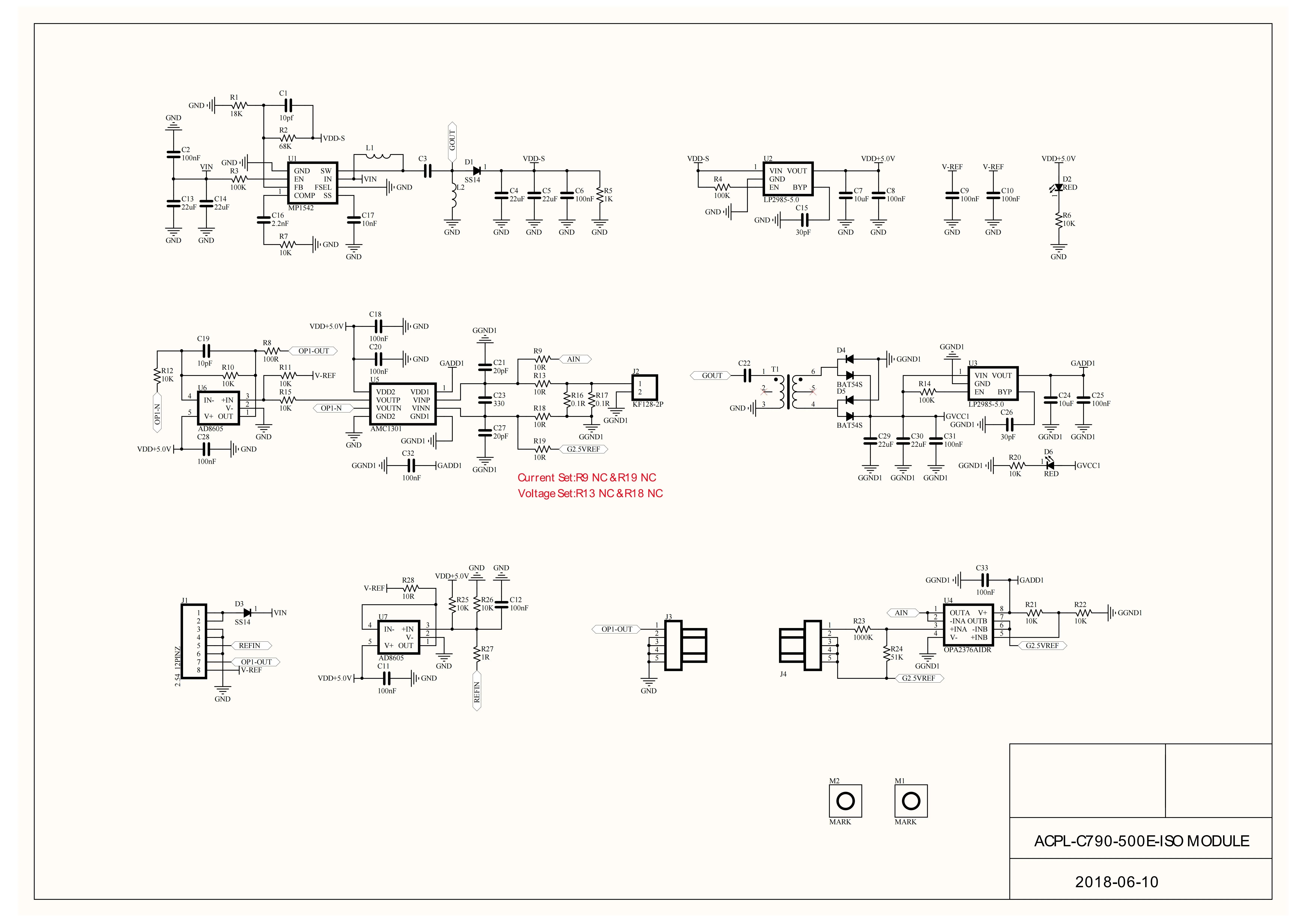 AMC1301 Positives und negatives 5V 5A hochpräzises analoges Spannungs-/Stromsignal-Isolationsmodul 200KHz Bandbreite ISO – Detail 6