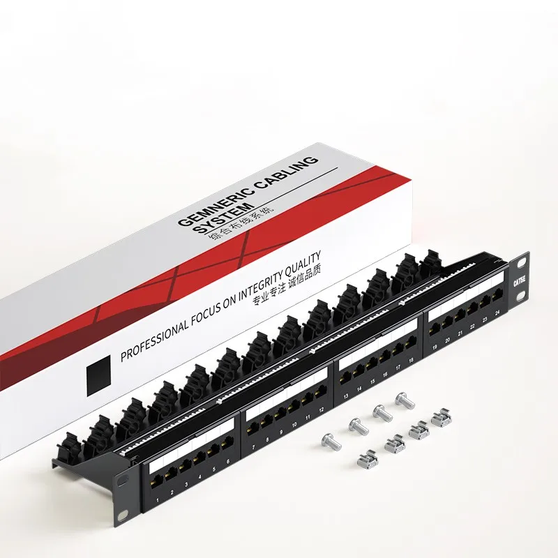 Network Cables Data Management CAT5 Distribution Frames 19-inch 24 Port Blank Patch Panel