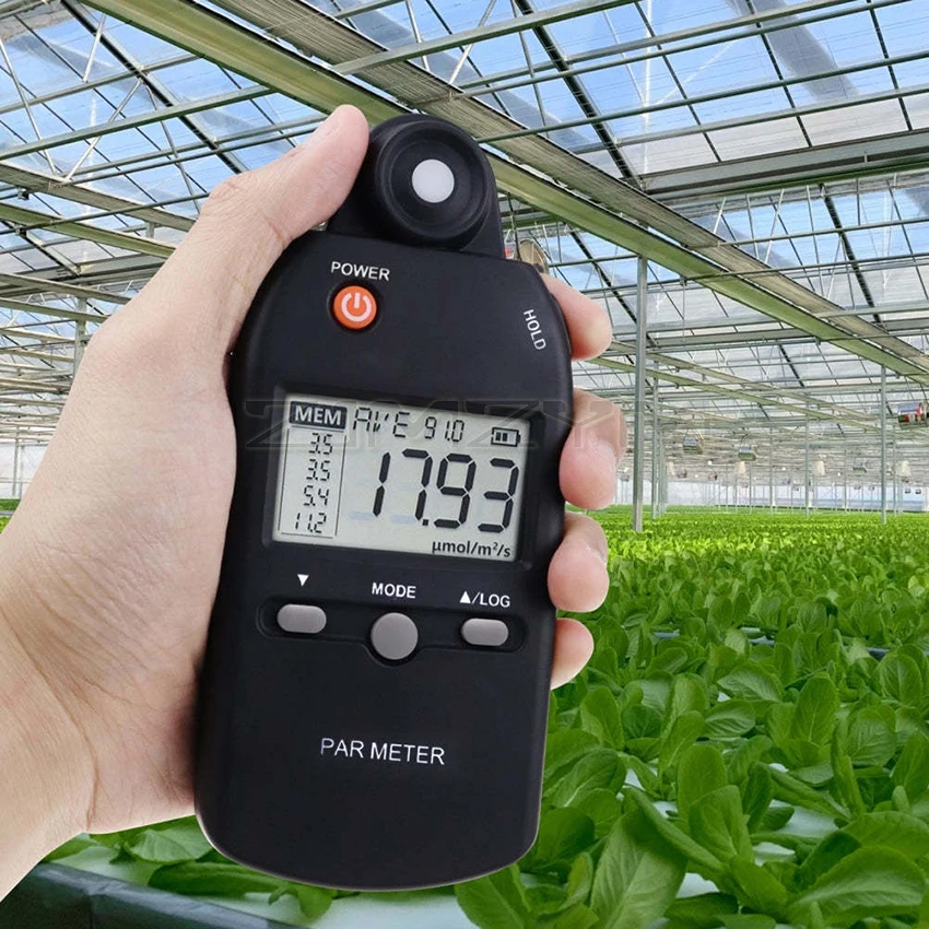 Handheld PAR Meter Advanced Quantum Sensor Measure Grow Light Intensity Lux PPFD Tester for Indoor and Outdoor Plant