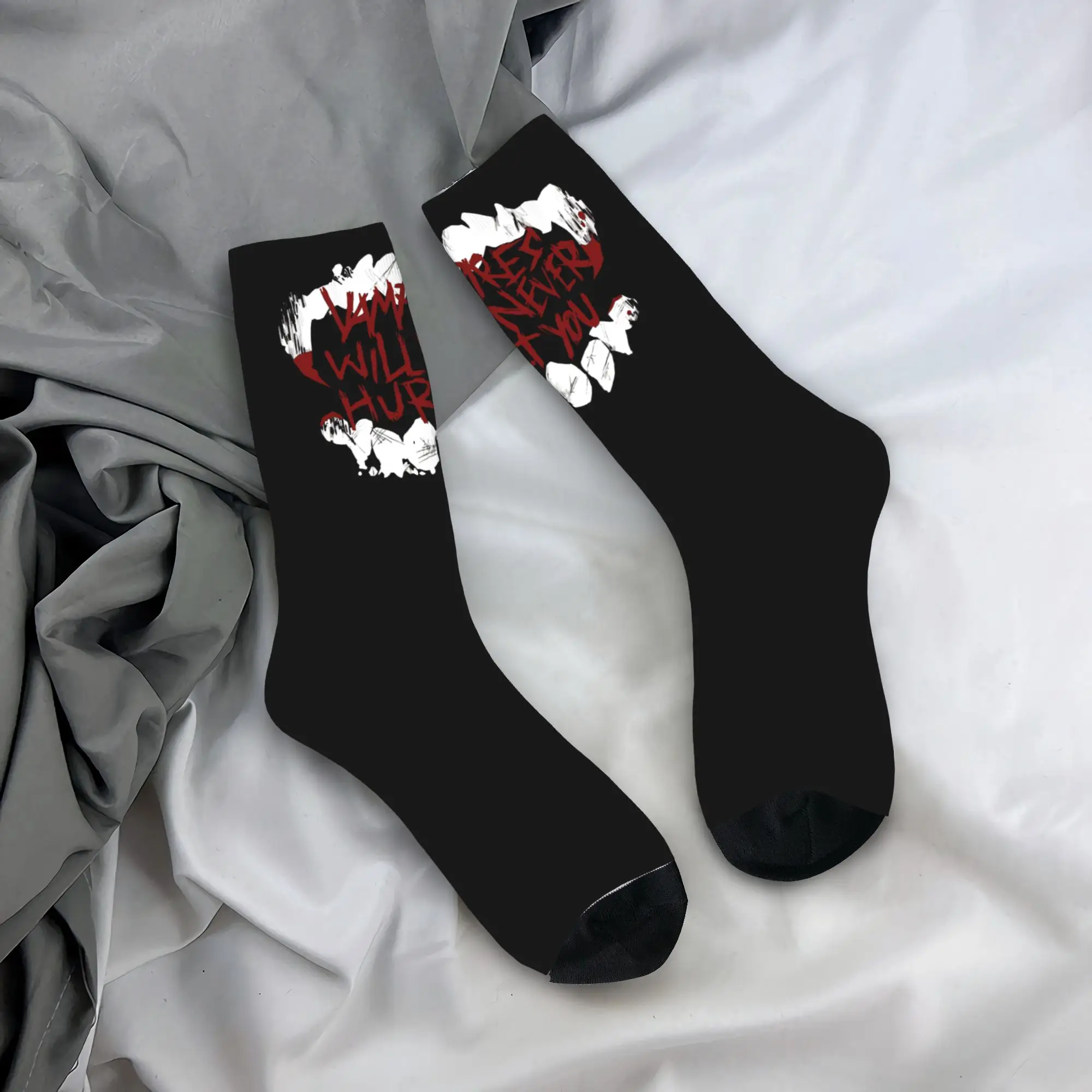 

Casual My Chemical Romance Vampire Basketball Socks Polyester Crew Socks for Women Men Non-slip