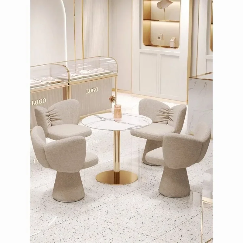 

m French Rotating Vanity Stool, Minimalist Butterfly Chair with Luxury Design for Bedroom Dressing Room Store or Waiting Area m