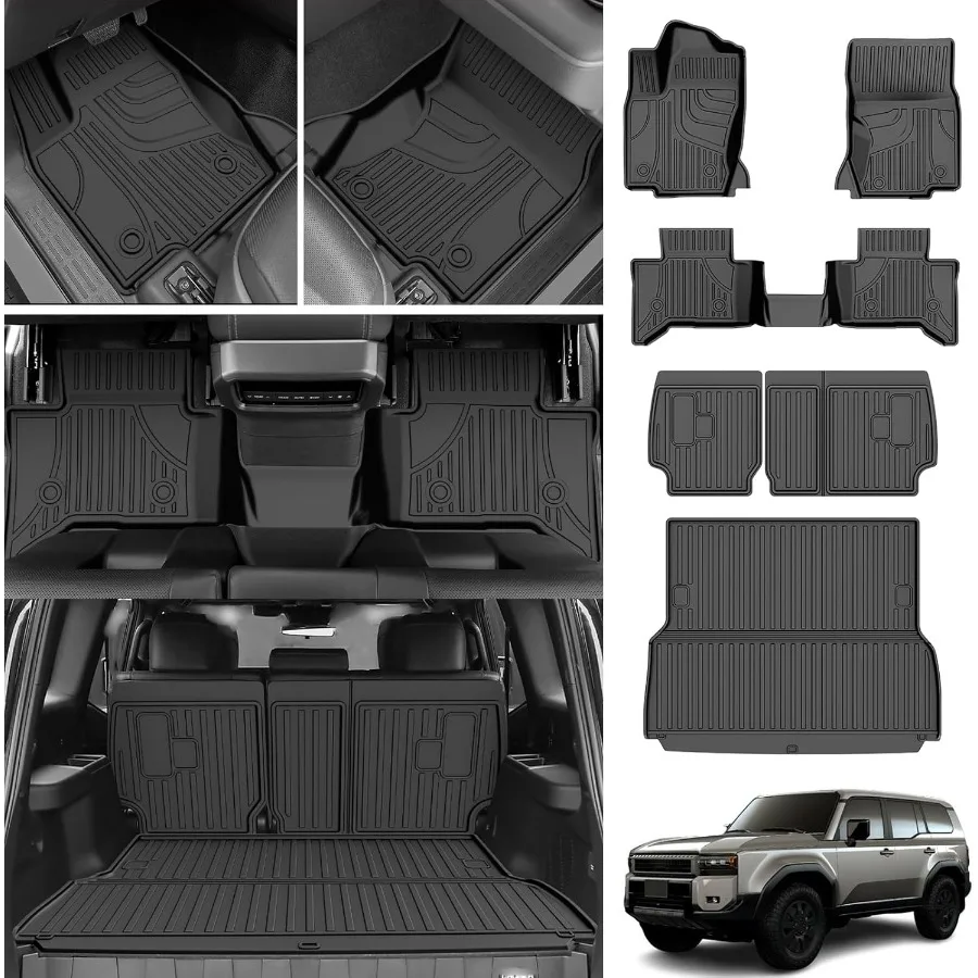 

Всепогодные водонепроницаемые противоскользящие коврики из ТПЭ и коврик для грузовой спинки, совместимый с Land Cruiser Lexus GX550 2024 2025 D