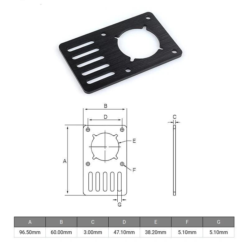 Openbuilds Aluminum Nema 23 Stepper Motor Mount Plate for V-Slot 3D Printer CNC Machine Parts