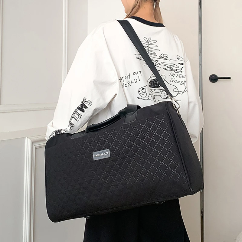 Borsa da viaggio portatile alla moda da donna borsa da Fitness di grande capacità per uomo borsa da viaggio robusta Oxford borsa da viaggio per escursioni