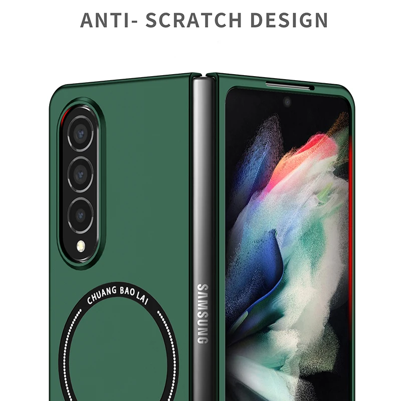 Magnetic Wireless Charging Case for Samsung Galaxy Z Fold 3 4 5 Magsafe Cover Cases Shockproof and Anti fingerprints for Fold6