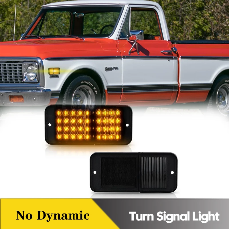 2Pcs LED Front Bumper Side Marker Light Turn Signal Lamps For Chevrolet C10 C20 C30 Suburban K5 Blazer GMC K15 C1500 C2500 C3500