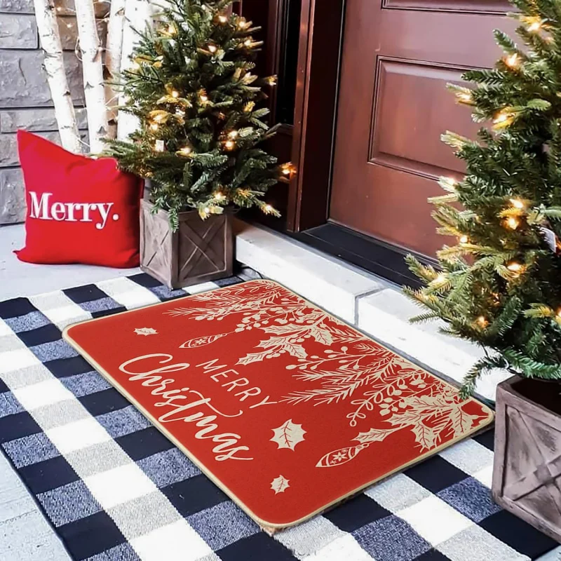 Christmas doormat 61X90cm farmhouse family indoor and outdoor entrance mat