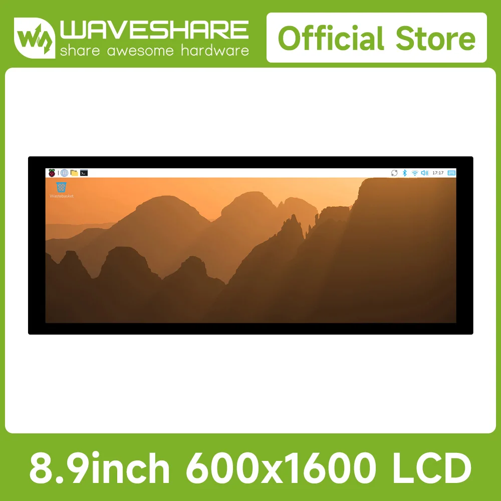 Waveshare 8.9inch IPS Capacitive Touch Display, 600 x1600 Resolution, Toughened Glass Panel, 10-point Touch, 170° Viewing Angle