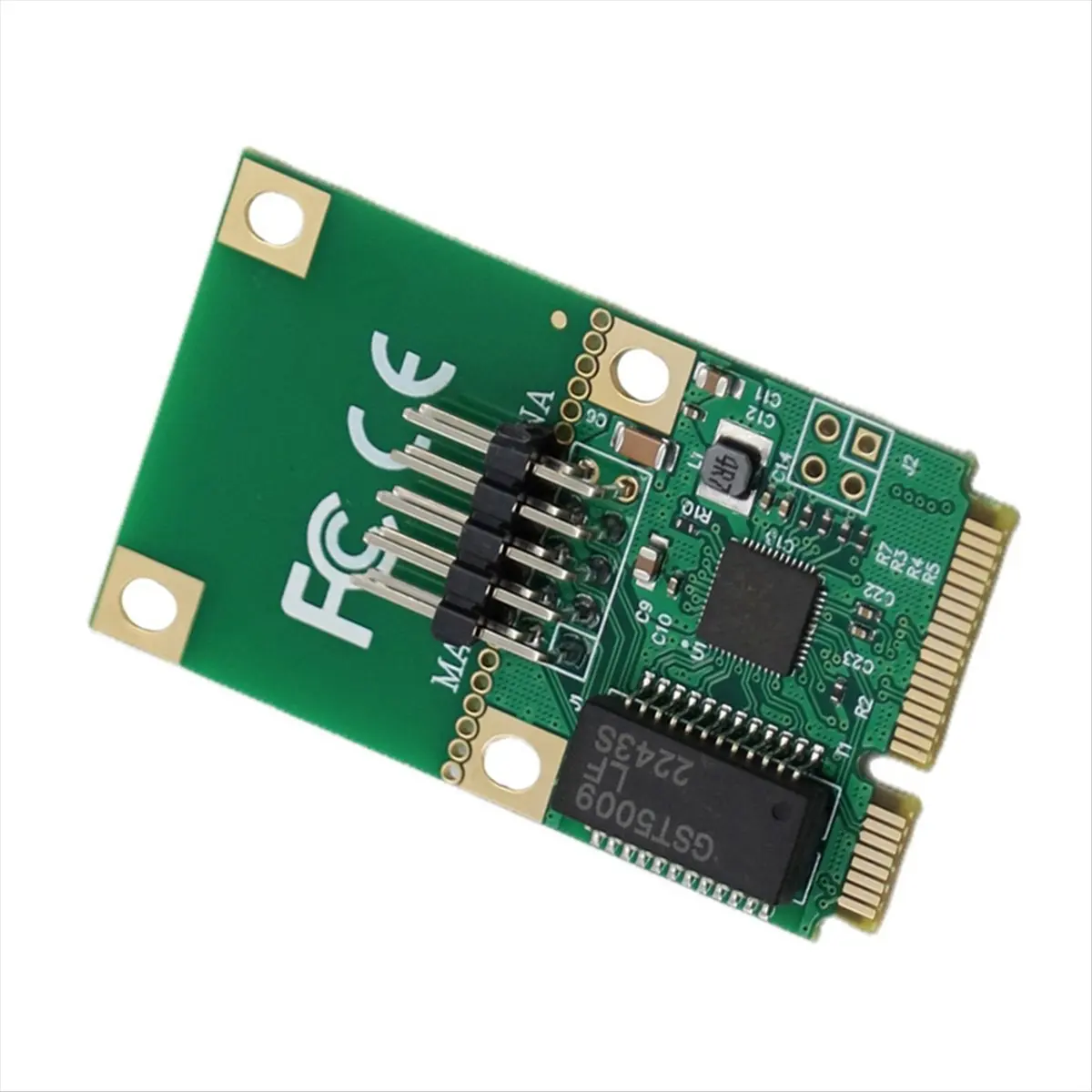 MINI PCI-E to Gigabit Ethernet Server Network Card 1000Mbps Gigabit Ethernet RJ45 LAN Network Adapter Curved PIN