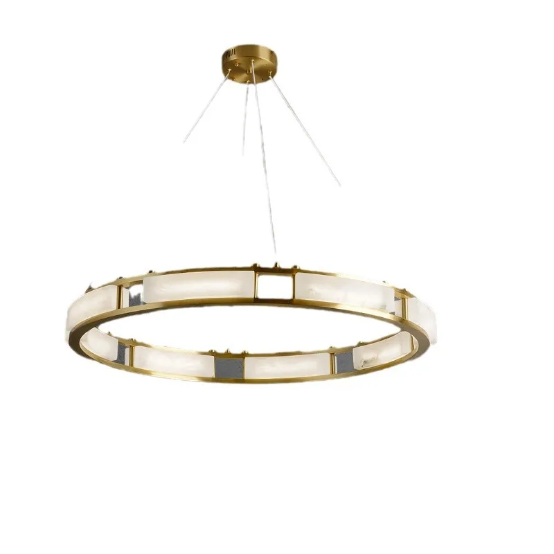 

LED all copper, natural marble, chandelier, light luxury, living room, dining room chandelier