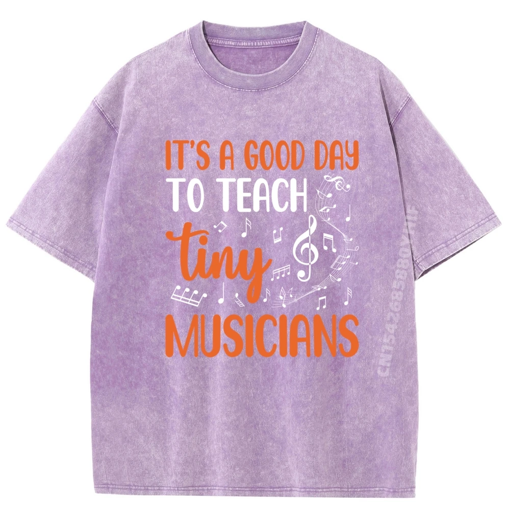 إنه يوم جيد لتعليم الموسيقيين الصغار معلم الموسيقى مضحك تي شيرت الرجال تي شيرت مطبوع الجرافيك غسلها قميص #3