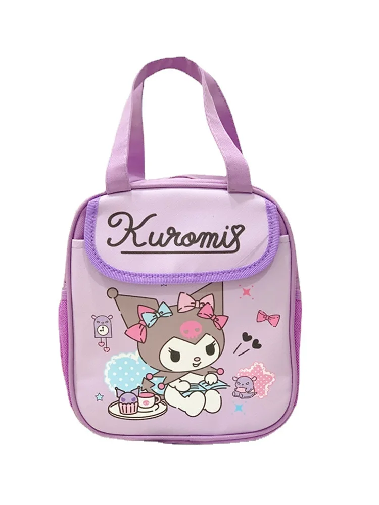 Sanrio Lovely Lunch Bag Anime My Melody Hello Kitty Pochacco Kuromi Travel Thermal Breakfast Box School Child Tote Food Bag Gift