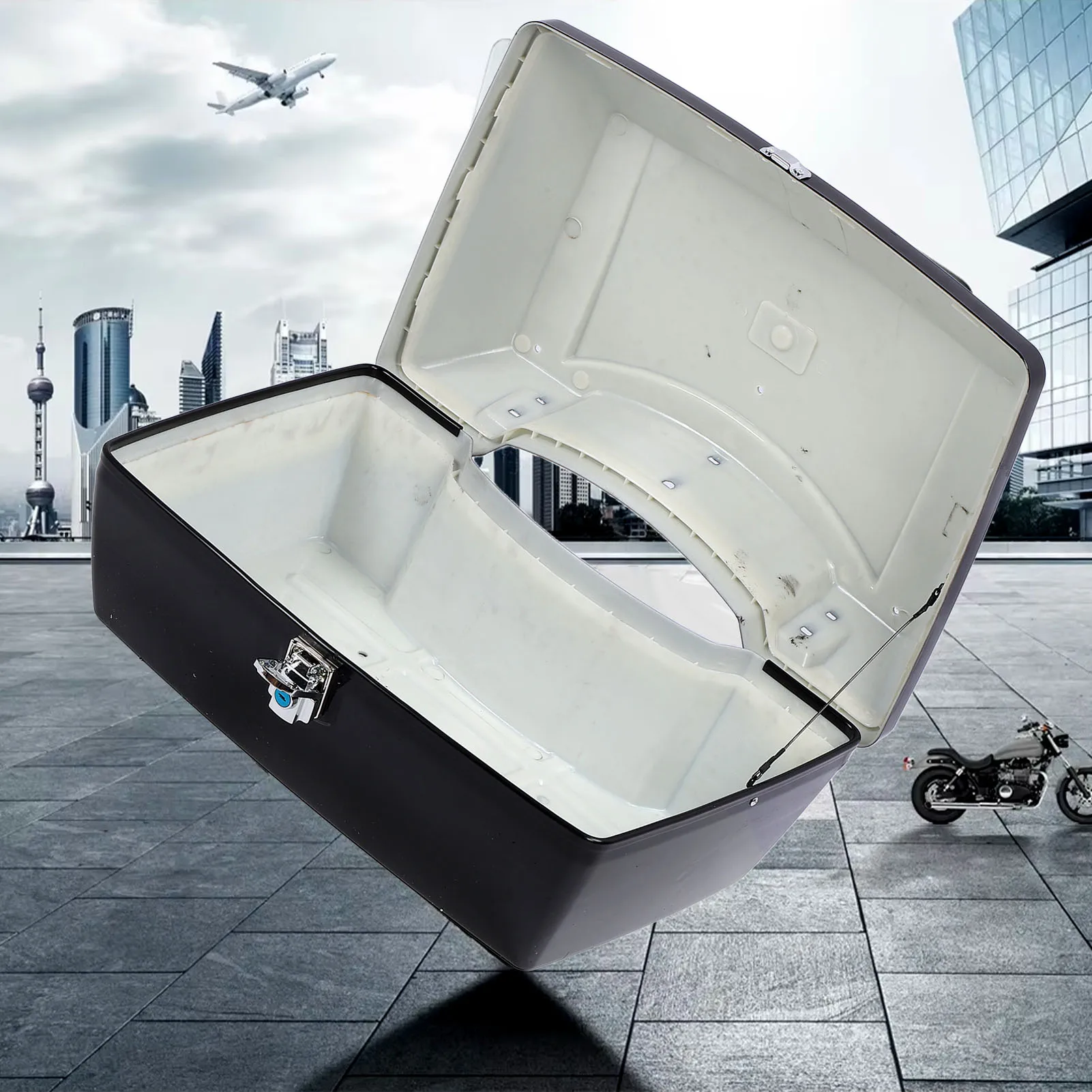 

Задний чехол для мотоцикла, водостойкий багажник, хвостовой ящик, подходит для безопасной фиксации с подушкой на спинку для дождевика для багажа