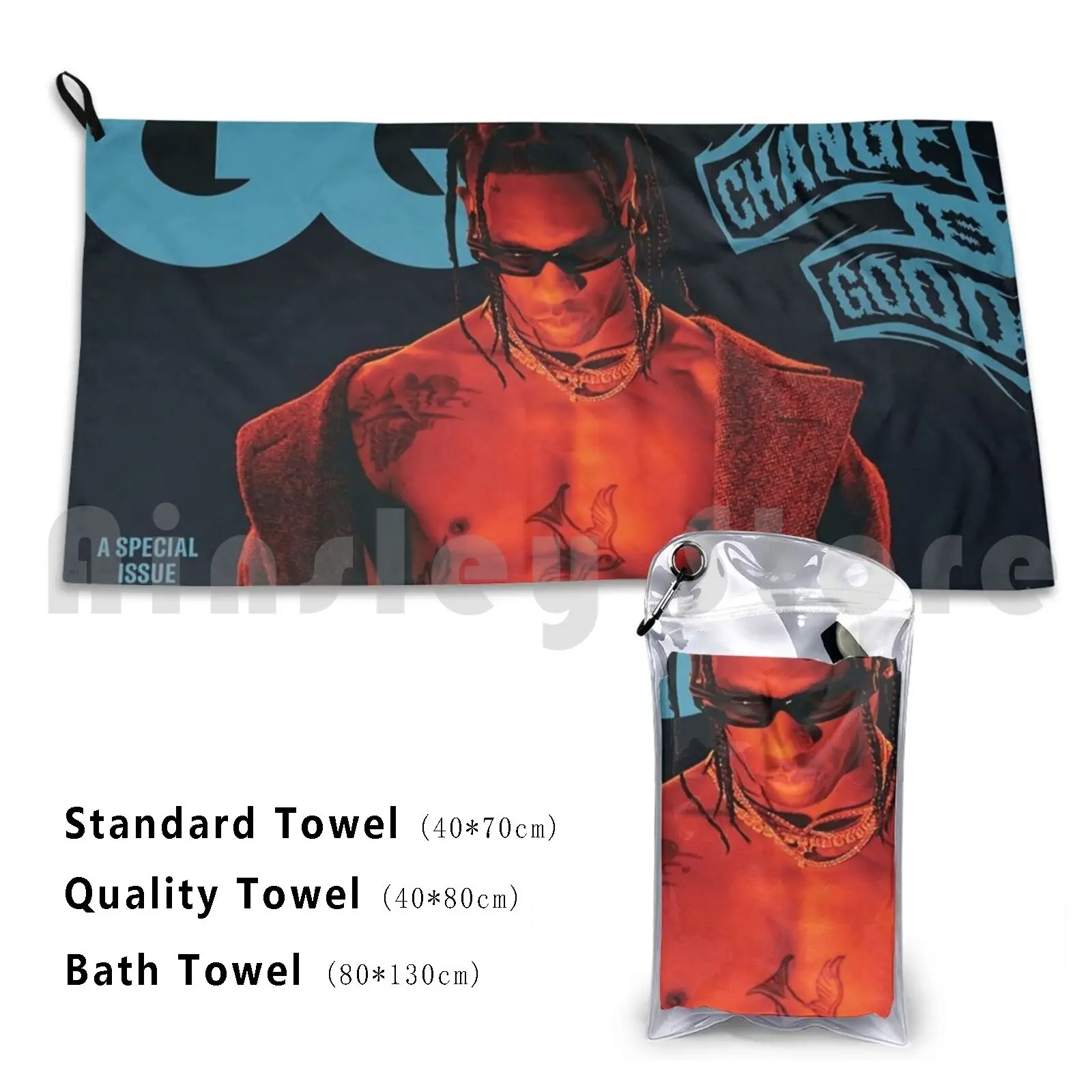 Faeturing Traviss Change Is Good Bath Towel Beach Cushion Lana Del Ray Michael Lil Wayne Lil Nfr Tyler The