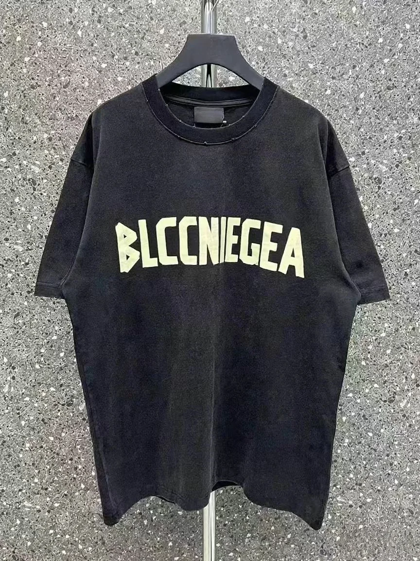 

【64 styles】BLCCNIEGEA High-Quality Fashion Paris B T-shirt Letter Embroidery/Print Loose Fit Unisex Cotton Casual Short Sleeve