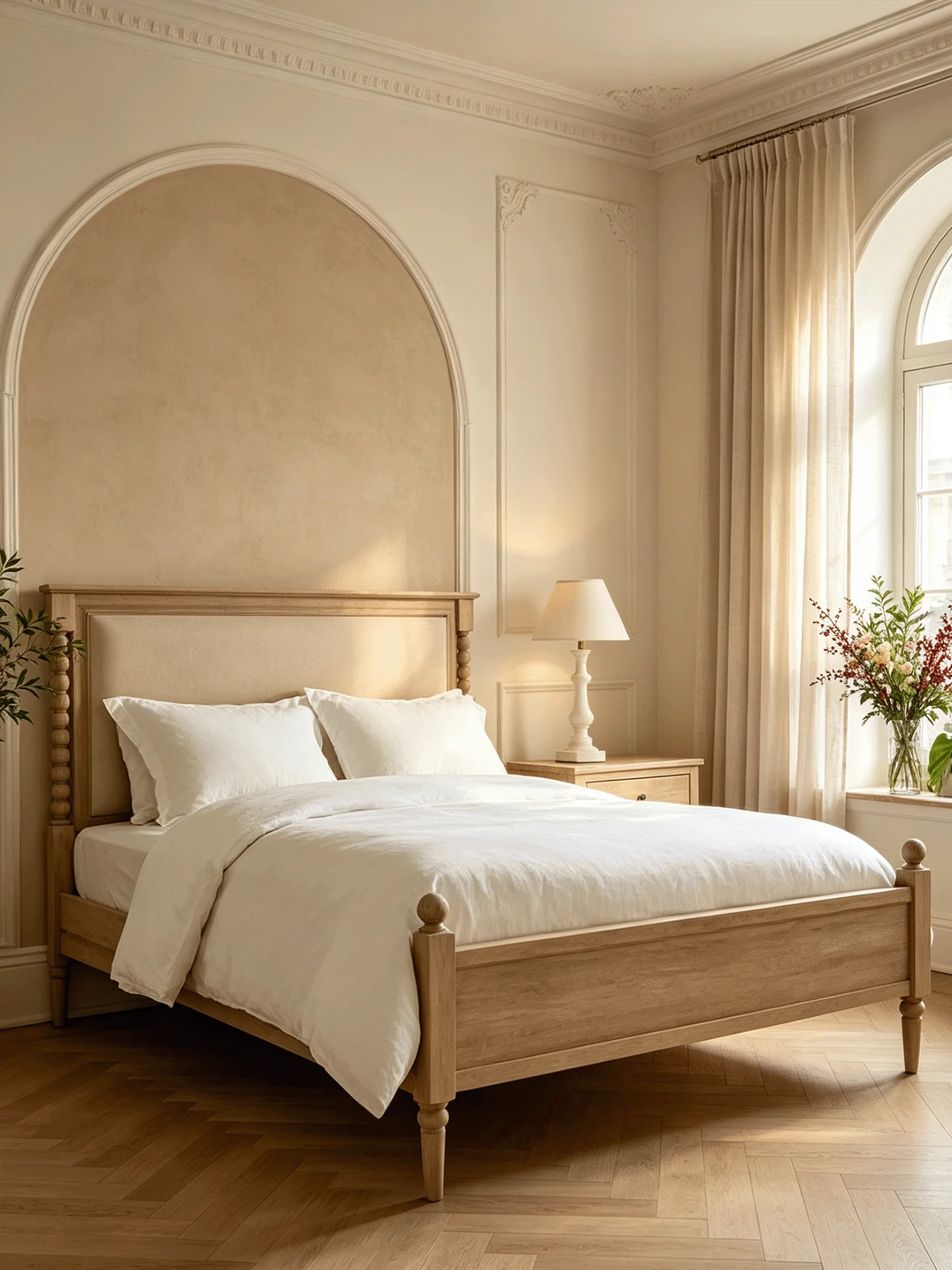 Natural wind solid wood  double  retro master  wind bed furniture